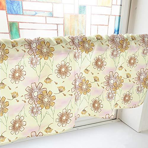 NOBORIYA のぼり屋 カフェカーテン コスモス 1000×450mm 茶・41141 (1390484)