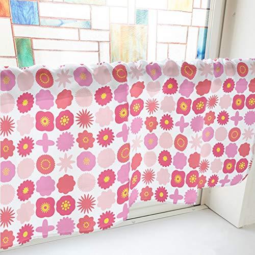 のぼり屋(Noboriya) カフェカーテン モチーフ 1000×450mm ピンク・41193 (1390510)