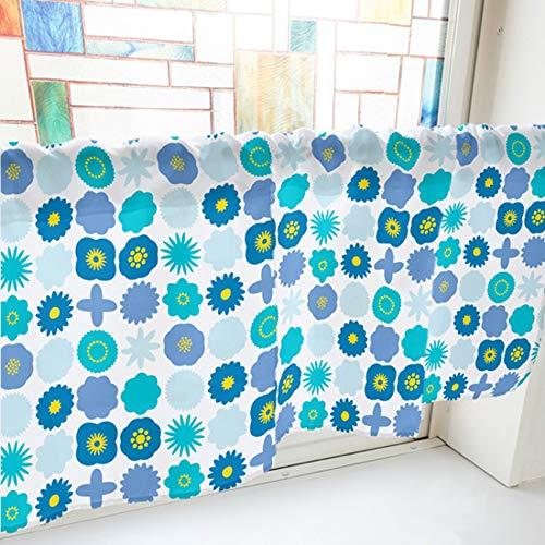 NOBORIYA のぼり屋 カフェカーテン モチーフ 1000×450mm 水色・41195 (1390511)