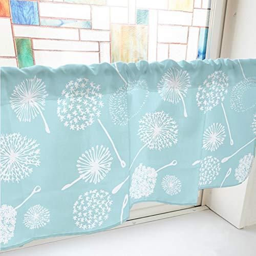 NOBORIYA のぼり屋 カフェカーテン 綿毛 1000×450mm 水色・41207 (1390517)