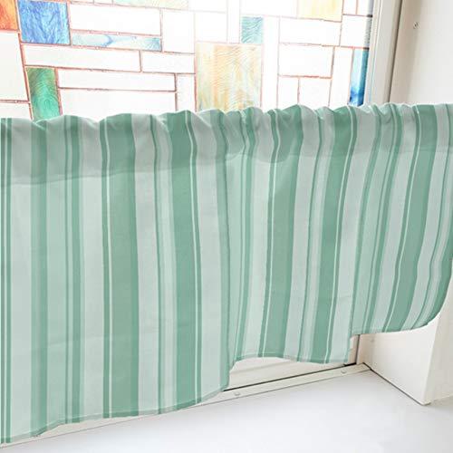 NOBORIYA のぼり屋 カフェカーテン モノトーンストライプ 1000×450mm 緑・41279 (1390553)