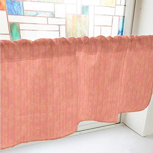 NOBORIYA のぼり屋 カフェカーテン ツル草 1000×450mm 赤・41301 (1390564)