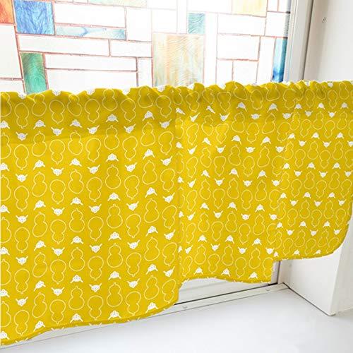NOBORIYA のぼり屋 カフェカーテン ひょうたん 1000×450mm 黄・41319 (1390573)