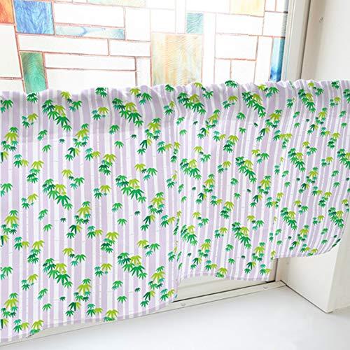 NOBORIYA のぼり屋 カフェカーテン 竹 1000×450mm 紫・41345 (1390586)