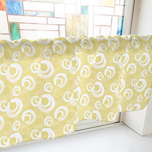 NOBORIYA のぼり屋 カフェカーテン 筆丸 1000×450mm 黄・41355 (1390591)