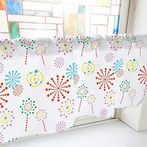 NOBORIYA のぼり屋 カフェカーテン 花火 1000×450mm 白・41407 (1390617)