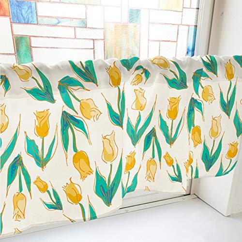 NOBORIYA のぼり屋 カフェカーテン チューリップ 1000×450mm オレンジ・41441 (1390634)