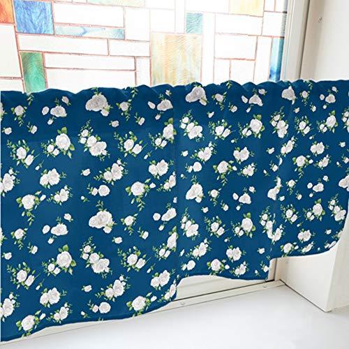 NOBORIYA のぼり屋 カフェカーテン バラ 1000×450mm 白・41455 (1390641)