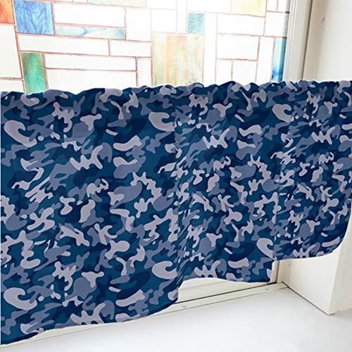 NOBORIYA のぼり屋 カフェカーテン 迷彩 1000×450mm 紺・41561 (1390694)