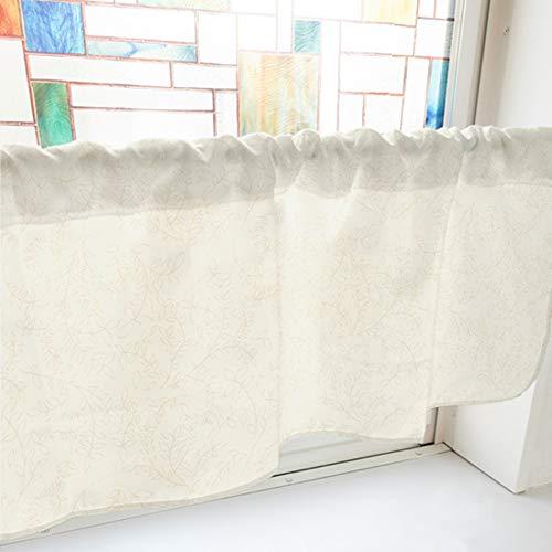 NOBORIYA のぼり屋 カフェカーテン 植物 1000×450mm ベージュ・41599 (1390713)