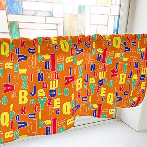 NOBORIYA のぼり屋 カフェカーテン アルファベット 1000×450mm オレンジ・41609 (1390718)