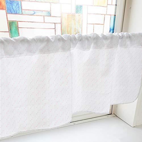 NOBORIYA のぼり屋 カフェカーテン ドットボーダー 1000×450mm ピンク・40787 (1390307)