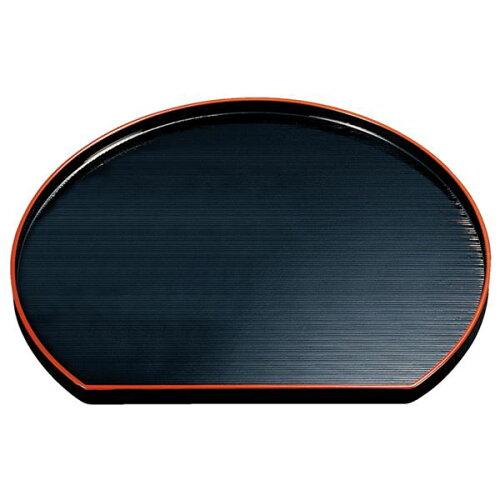 福井クラフト(Fukui Craft) 福井クラフト 木)尺1千筋半月盆 黒天朱 17280920 (1874276)