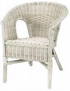 【在庫限即納】ちどり産業 籐 チェア ホワイト CT-104WH (1821353)