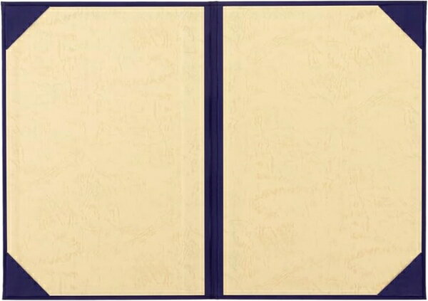 美濃商会 証書ファイル 植毛 紺 Bタイプ【8282-02】