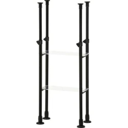 不二貿易 上置き突っ張りシェルフ BAAL BK 品番:63940