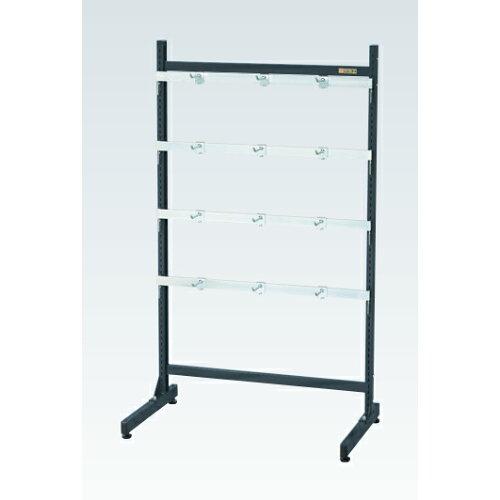 サカエ ラックシステム フックハンガータイプ固定式 892×550×1530mm フック12個付 PLS-15200D (2230445)