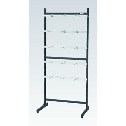 サカエ ラックシステム フックハンガータイプ固定式 892×550×2005mm フック15個付 PLS-20200D (2230448)