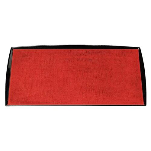 福井クラフト(Fukui Craft) 尺3布目わたらせ盆 朱カスリ渕黒(ノンスリップ加工) 16012160 (2042032)