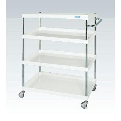 サカエ CSパールワゴン軽量タイプ 4段 パールホワイト CSP-90124LNUW (2228908)