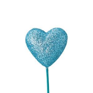 ケー・イー・アイ グリッターハートピック M (5409-BL)【入数:60】