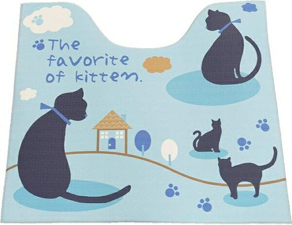 九装 マット ネコ(トイレマット)55X60 B 716434055060045 (1931680)