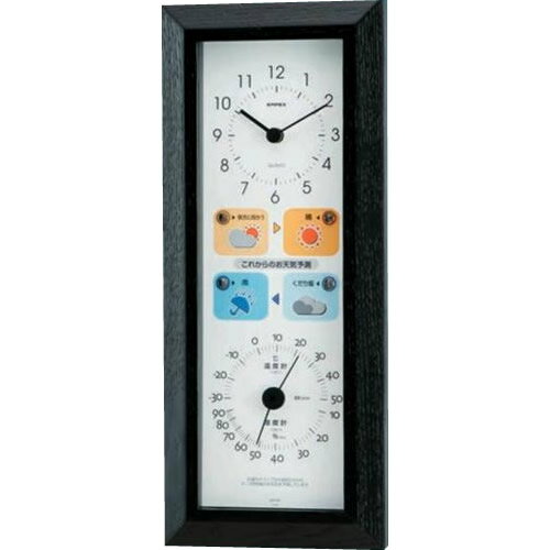 エンペックス (EMPEX) エンペックス気象計 温度湿度計 晴天望機 天気予報機能付き 壁掛け用 日本製 ブ..