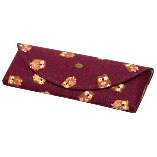 パール(Pearl) JT_106_フクロウ セミハード メガネケース JT-106 ふくろう WI ワイン