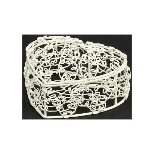 SG Wonder zone くるくるワイヤーハートフタ付L ホワイト (520-040W)【入数:5】