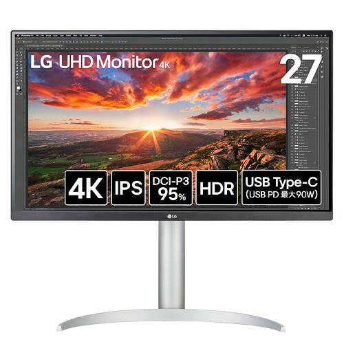 LG LG電子 27型 4K(3840×2160) IPS USB Type-C搭載 ホワイト(27UP850K-W)