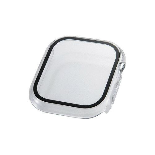 ELECOM エレコム アップルウォッチ46mm/フルカバーケース/プレミアムガラス/クリア(AW-25AFCGCR)