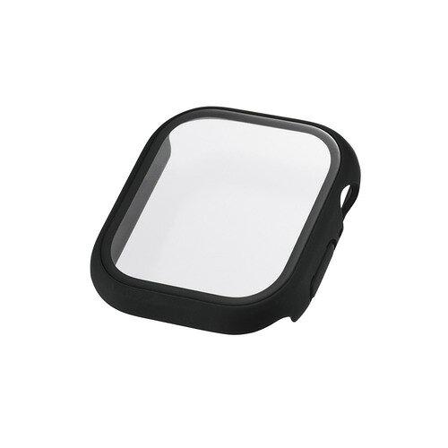 ELECOM エレコム アップルウォッチ46mm/フルカバーケース/プレミアムガラス/ゴリラ...