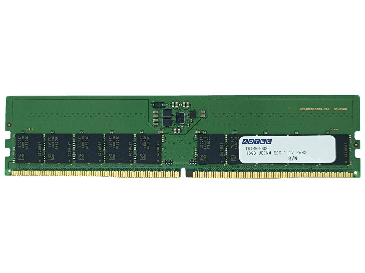 ADTEC アドテック DDR5-5600 UDIMM ECC 16GBx4枚 1Rx8(ADS5600D-E16GSB4)