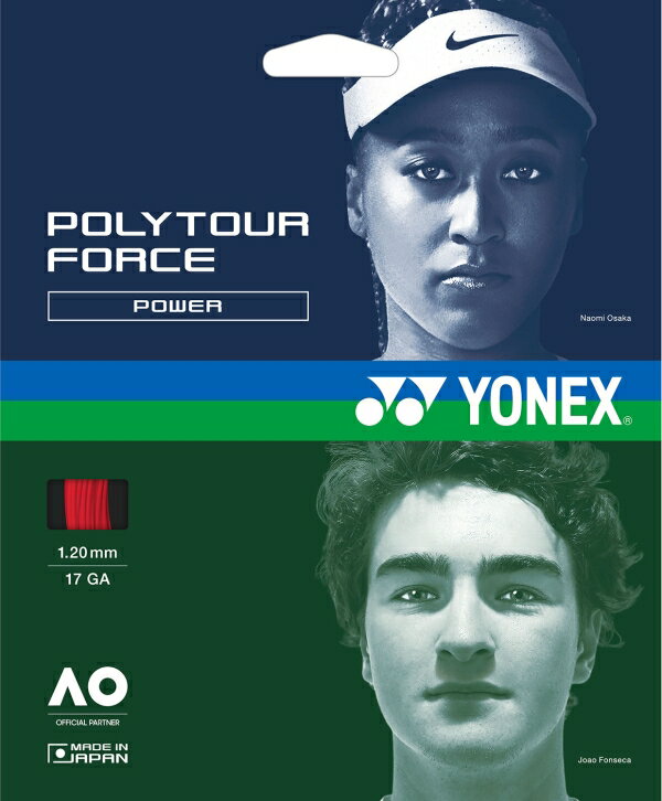 YONEX ヨネックス ポリツアーフォース120 (PTGFO120) [色 : ブライトレッド]