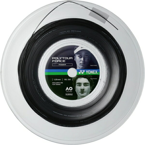 YONEX ヨネックス ポリツアーフォース130(200M) (PTFO30R2) [色 : ブラック]