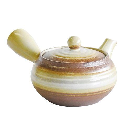 マルヨシ陶器 B-7438 急須 1.5号平形(粉引巻) 萬古焼 (2244166)