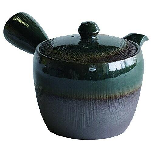 マルヨシ陶器 B-7463 急須 2.0号千筋(織部巻) 萬古焼 (2244175)