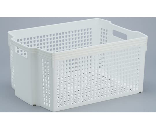 伊藤忠リーテイルリンク IRL スタッキングバスケット ホワイト A4サイズ対応 大 (SB14122 1711)