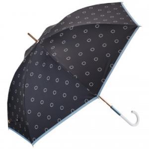 ウォーターフロント(Waterfront) umbulatio エアリーライトUVブロック 長傘55cm ロープドット ブラック S155-1112BK1-BI (2206582)
