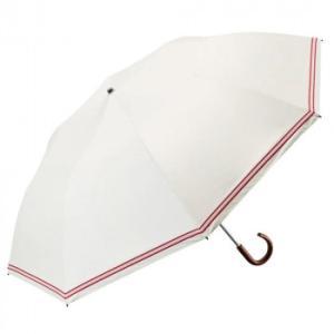 ウォーターフロント(Waterfront) umbulatio ラクオリUVブロック 2段折りたたみ傘 55cm マニッシュボーダー オフホワイト S255-1118WH2-BB (2206571)