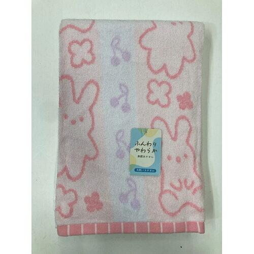 林(Hayashi) 林(HAYASHI) 大判バスタオル パフアニマル ウサギ ピンク LN420302 (2269971)