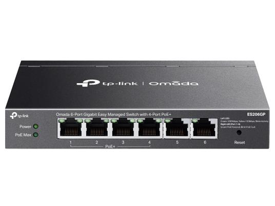 TP-LINK Omada ギガビットポートx6 イージーマネージスイッチ(PoE+ポートx4搭載)(ES206GP(UN))