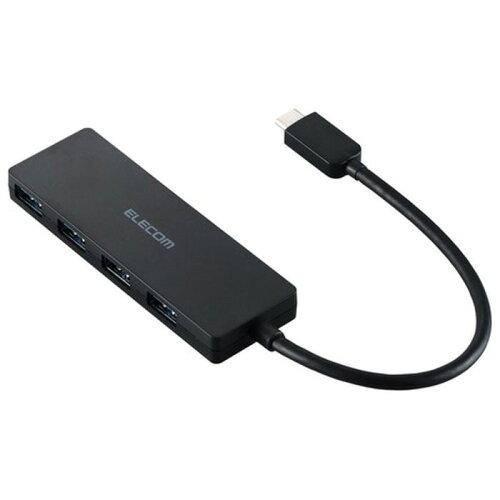 ELECOM ���쥳�� USBHUB/USB-C/USB5Gbps/4�ݡ���/15cm/�֥�å�(U3HC-H040BK)