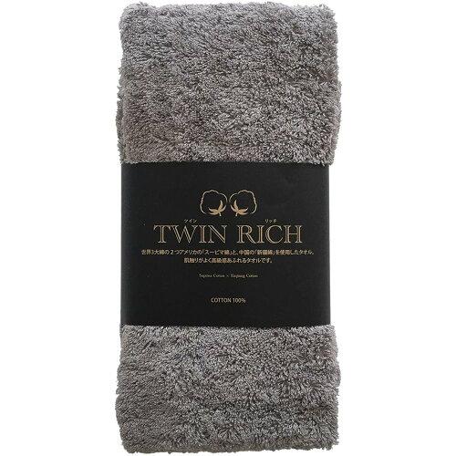 犬飼タオル TR340F-2 ツインリッチ フェイスタオル ライトブラウン (2261058)