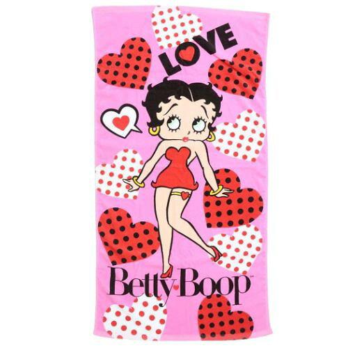 犬飼タオル BE67-A ベティ ハートシャーリング染料プリント バスタオル (2260923)