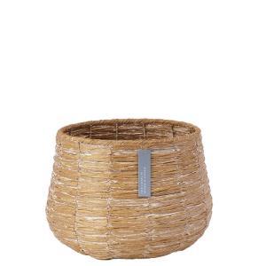 ケー・イー・アイ PE素材シャビー加工バスケット ラウンド 5号〜3号 ブラウン/ナチュラル (5516-A-NA)【入数:2】