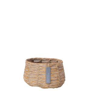 ケー・イー・アイ PE素材シャビー加工バスケット オーバル L・M・S ブラウン/ナチュラル (5517-C-NA)【入数:2】