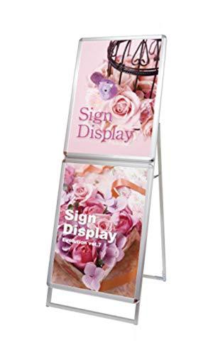 常磐精工 ポスターグリップスタンド看板コンビ(屋内用) A1A1片面シルバー PGSKC-A1A1KS 1個