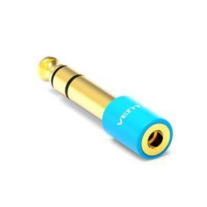 VENTION 6.5mm Male to 3.5mm Female 変換AUXアダプター Blue(VA-6661)