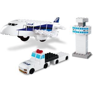 TAKARATOMY タカラトミー トミプラブロックANAヒコウジョウ トミカ・プラレールブロック ANA飛行場セット